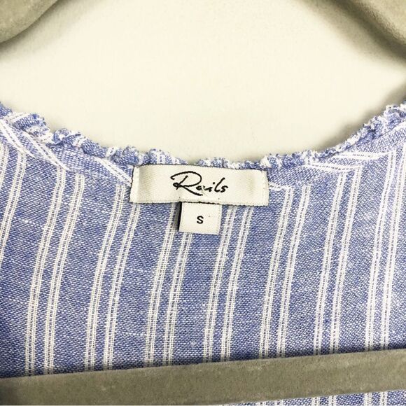 RAILS | Everly Tiered Long Sleeve Tie Dress Ludlow Stripe Women’s Size Small - Picture 8 of 11